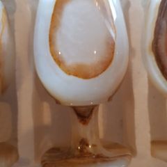 set of 6 onyx wine goblets