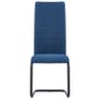 Cantilever Dining Chairs 2 pcs Blue Fabric Image 6