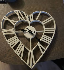 clock heart shaped
