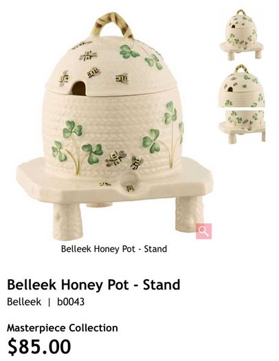Beleek honey pot
