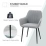Mid-Century Dining Chairs Set of 2, Light Grey Image 4