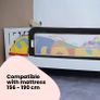 Safety 1st Portable Bed Rail, 106 by 42cm,Foldable Bed Guard for Toddler Bed, 18 Months  5 Years, Portable Travel Bed Guard, Mesh Fabric, Easy to Install, Automatic Lock, Easy to Transport, Dark Grey Image 5
