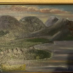Original Irish Oil Painting Evening in Connemara by Romy Hogan (1983)