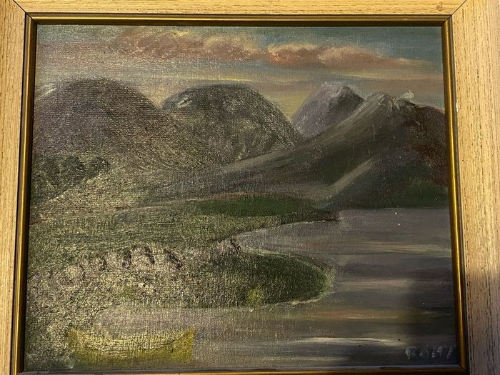 Original Irish Oil Painting Evening in Connemara by Romy Hogan (1983)