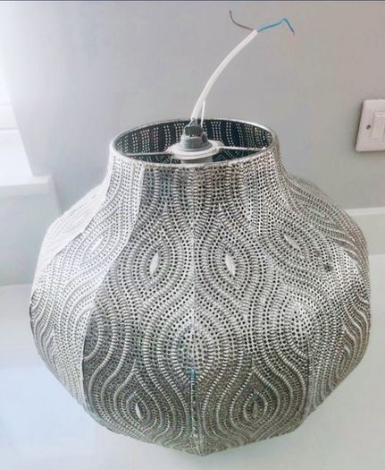 Moroccan ceiling lamp shade silver