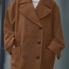 next oversized tan coat size 16/18 wool mix