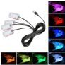 4pcs RGB LED Atmosphere Lamp Set for Car - High Brightness, Long Lifespan, USB-Powered Image 2