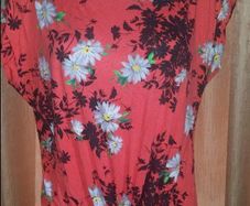 Red floral top from Dunnes size UK18 EUR46 Postage included