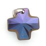 Vintage 925 Sterling Silver Blue Aurora Borelis Cross Pendant Image 4