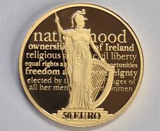 100th Anniversary of the Proclamation of the Irish Republic - gold coin