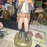 Large Vintage Hand Painted Western Cowboy or Gunslinger Sculpture created by artist Michael Garman, Postage available or Collection, Image 3