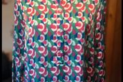 Gallery Geo Print Blouse  Size UK 8 EU 36  Colourful Long Sleeve Top