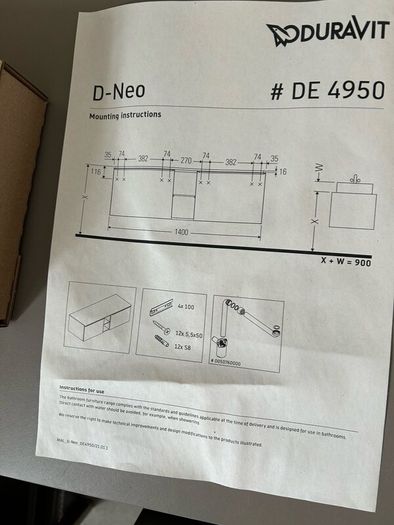 Wall mounted bathroom vanity unit
