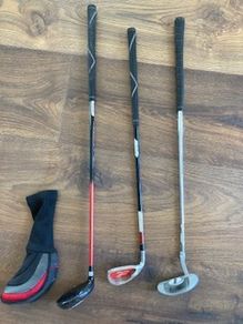 3 Junior left handed golf clubs (4-6 yrs)