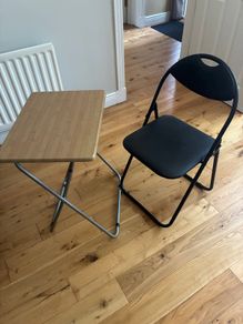 Folding table and chair