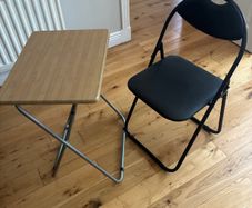 Folding table and chair