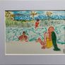 Original Art Original Drawing Holiday Art Coastal Aesthetic Image 4