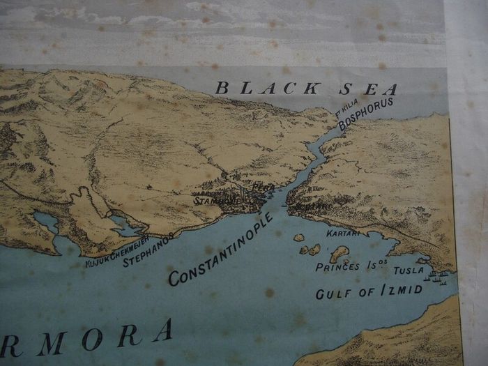 Sea of Marmora - Positions of the British Fleet - Illustrated London News 1878