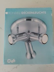 Designer  Rondell 3 spot steel kitchen island ceiling light brandnew