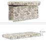 Foldable Patterned Storage Bench, cotton, 38x76x38 cm (FREE POSTAGE) Image 2