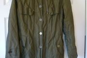 Jacket Trench Coat Mac Dark Olive Green Medium - Mint Condition