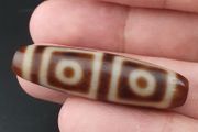 Anitque Himalayan 4 Eyes Tibetan Agate Bead Amulet