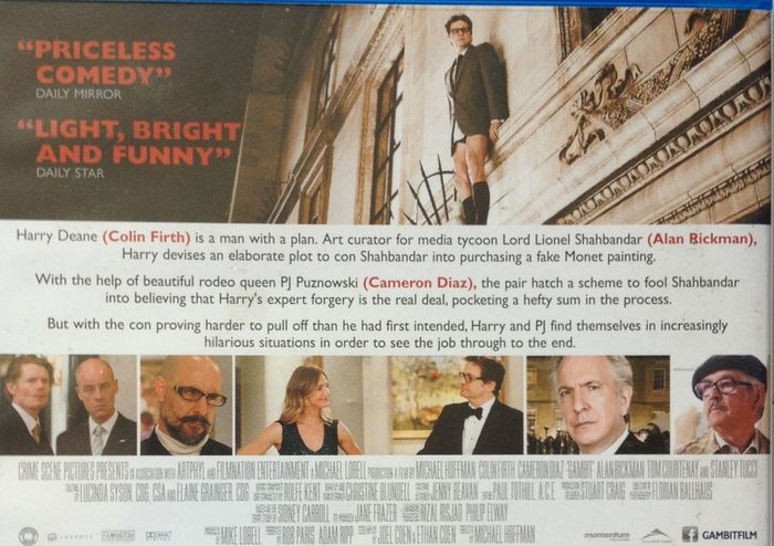 Gambit [2012] Colin Firth, Alan Rickman & Cameron Diaz [Blu-ray Movie]