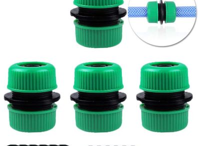4 pack 1/2 inch(12.5mm) Hose Repair Connector Extender for Join 1/2 inch Garden Hose Pipe Quick Repair Connection