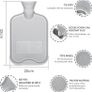 Hot Water Bottle with Luxury Cosy Faux Fur Cover,2L Leakproof Large Hot Water Bag for Neck,Shoulder,Hand Feet Warmer,Gifts for Women,Men Image 2