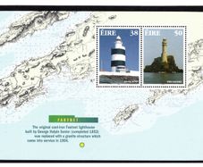 1997 Ireland Lighthouse Stamp Booklet Pane Showing The Fastnet Lighthouse Commemorative Stamps Mint Never Hinged (MNH). Hibernian HP94.
