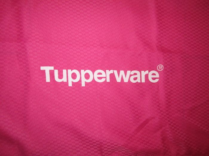 Tupperware table cloth...pink