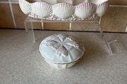 Belleek Parian China Shell Dish &amp; Georgian Jewellery Box