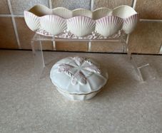 Belleek Parian China Shell Dish & Georgian Jewellery Box