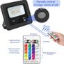 15W RGB LED Floodlight,IP66 Waterproof Outdoor Color Changing LED Security Light with Remote Control 16 Colors 4 Models Wall Washer Light with 3m Power Cord for Garden,Garage[Energy Class A++] Image 4