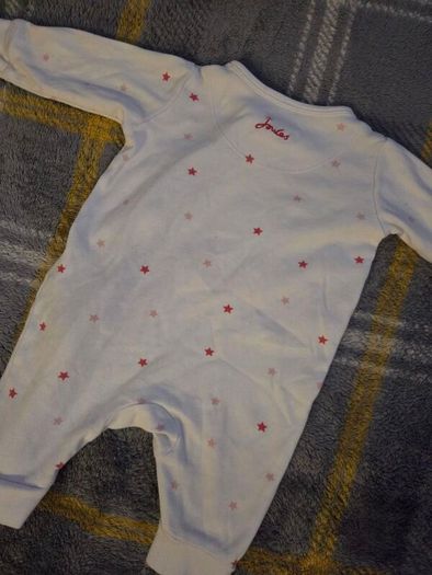 UpTo3Months, Joules Little Star Zip Up Footless Sleepsuit