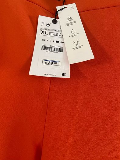 Fab Zara Bloggers Insta Famous Pumpkin Orange Suit Co Ord Blazer and Trousers   Size XL UK 14