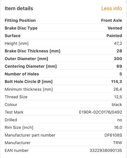 brake disks for Hyundai