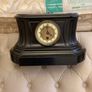 Antique clock and candle holders Image 2