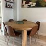1.5m oak round table and chairs Image 2