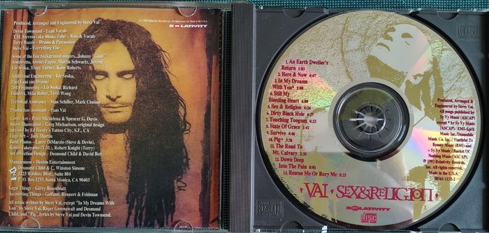 Steve Vai - Sex & Religion CD (1993) Heavy Metal Shred EX+