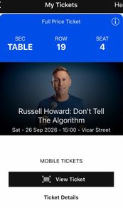 Russell Howard Tickets - Saturday 26th
