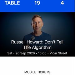 Russell Howard Tickets - Saturday 26th