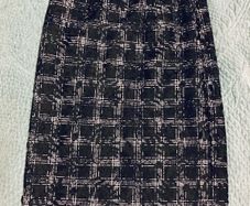 Mint Velvet Black Lace Overlay Skirt UK10 EU38 Knee Length Elegant Workwear