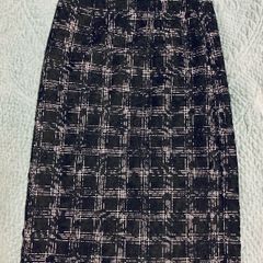 Mint Velvet Black Lace Overlay Skirt UK10 EU38 Knee Length Elegant Workwear