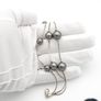Vintage 925 Sterling Silver Pearl-Look Multistrand Bracelet Image 8