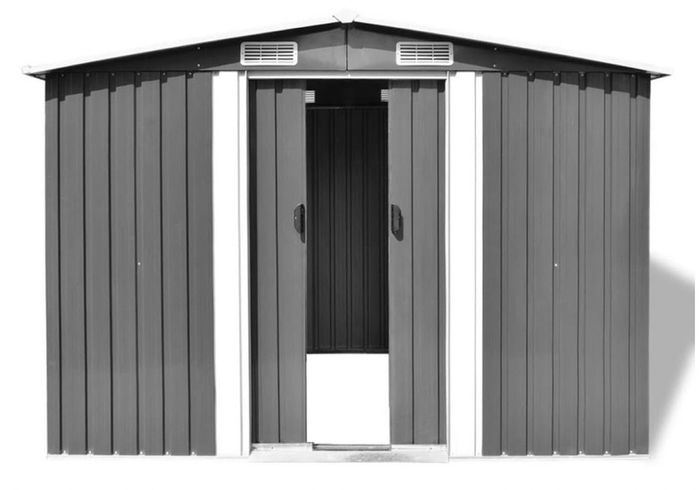 Garden Storage Shed Anthracite Steel 257x205x178 Cm Multiple Colours Available (free Postage)