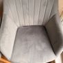 4 x JYSK ADSLEV dining chairs in grey velvet with natural solid wood legs Image 6