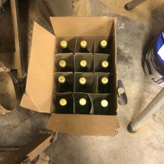 12 empty bottles