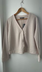 Ecru knit look cardigan size 12 to 14