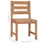 Garden Chairs 2 pcs Solid Teak Wood Image 7